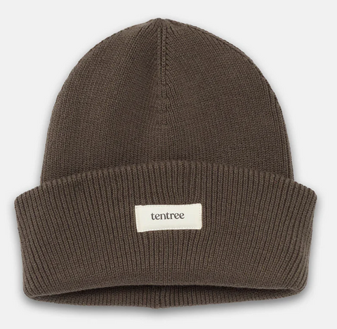 Tentree Cotton Patch Beanie - Black Olive Green