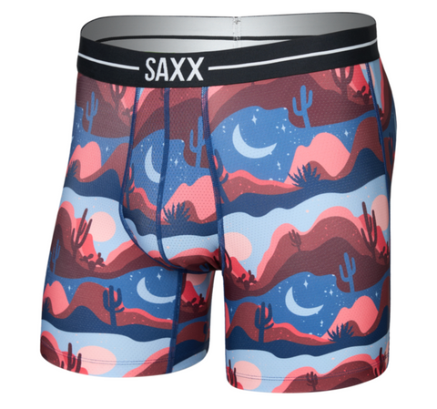Saxx Volt Breathable Mesh Underwear - Canyon Daze - Red Clay