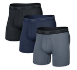 Saxx Quest Quick-Dry Mesh (3 Pack) - Black/Turbulence/Maritime