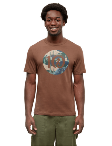 Tentree Mens Vales Ten T-Shirt - Clove / Granite Green