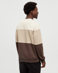 Tentree Mens Blocked Reynard Crew - Warm Oak / Birchwood / Kona