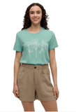 Tentree Women's Summer Flora T-Shirt - Turquoise Sky/Vintage White