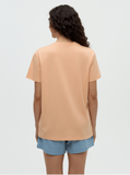 Tentree Women's Haitian Foliage Logo T-Shirt - Orange Sherbet/Vintage White