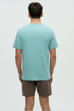 Tentree Mens Serene Lake T-Shirt - Turquoise Sky/Sunset