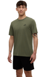 Tentree Mens Have You Seen Him Floatie T-Shirt - Deep Olive Heather/Midnight Blue
