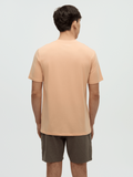 Tentree Mens Haiti Palm Logo T-Shirt - Orange Sherbet/Clay