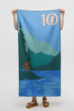 Tentree Brohm Packable Towel - Tidal Teal/Lake Life