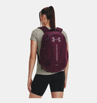 Under Armour UA Hustle 5.0 Backpack - Dark Maroon / Green Screen / Misty Purple