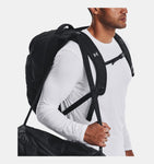 Under Armour UA Hustle Pro Backpack - Black / Metallic Silver