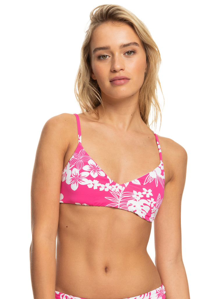 Printed Beach Classics - Athletic Triangle Bikini Top for Women