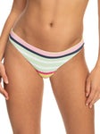 Roxy Women's Stripe Soul Mid Waist Bikini Bottoms