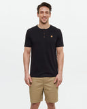 Tentree Mens Baker Henley T-Shirt - Meteorite Black