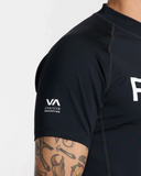 RVCA Mens Short Sleeve Rashguard - Black