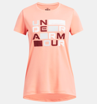 Under Armour Girls' UA Tech™ Block Logo Short Sleeve