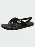 Volcom Little Boys Recliner Sandals - Black White