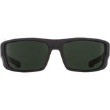 Spy Dirk Sunglasses - Soft Matte Black - Happy Gray Green