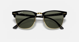 Ray-Ban Clubmaster Sunglasses - Black W/ G-15 Green Polar