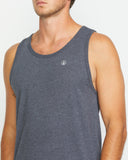 Volcom Mens Solid Heather Tank - Dark Black Heather