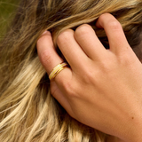 Pura Vida Mental Health Pastel Stripe Fidget Ring ~ Gold