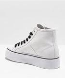 DC Womens Manual Hi Platform High-Top Shoes - White/Flower
