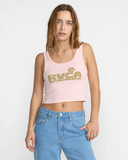 RVCA Womens Monolith Scoop Tank - Sea Pink