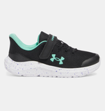 Under Armour Girls UA Pursuit 4 AC Shoes - Black / Comet Green - 001