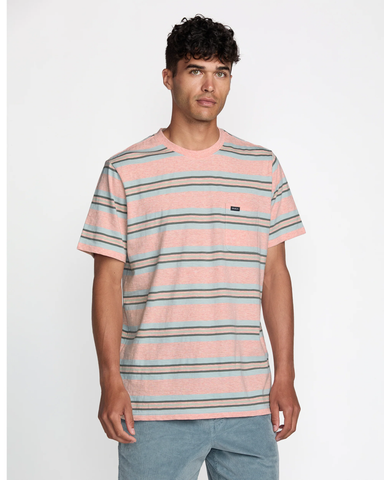 RVCA Mens Magnolia Crew SS Shirt - Peach