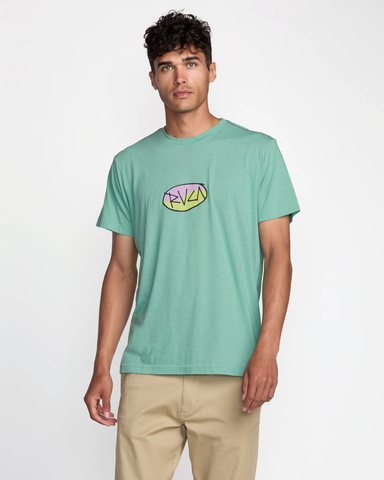 RVCA Mens Balance Skratch SS Tee - Bottle Green
