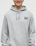 Tentree Mens Etched Mountain Hoodie - Harbour Grey Heather/ Meteorite Black