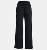 Under Armour Women's UA Rival Fleece Straight Leg Pant - Black / White - 001