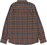 RVCA Mens Caden Plaid Shirt - Brown stone