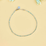 Pura Vida Dainty Enamel Chain Anklet ~ Silver