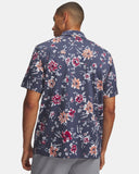 Under Armour Men's UA Matchplay Printed Polo - Downpour Gray / Academy - 044