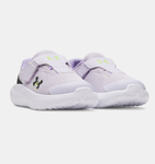 Under Armour Girls' Infant UA Surge 4 AC Running Shoes - Salt Purple / Transparent / Black - 535