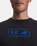 Under Armour Men's UA x BlacktipH Fish Logo Tee - Black / Blue Strike - 001