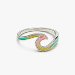 Pura Vida Tie Dye Wave Ring ~ Silver