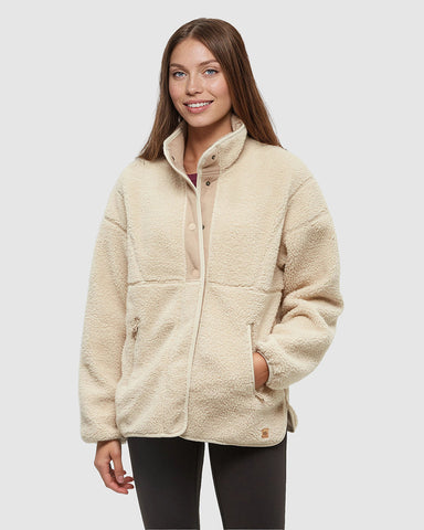 Tentree Womens Kincaid Full Snap - Warm Oak / Birchwood