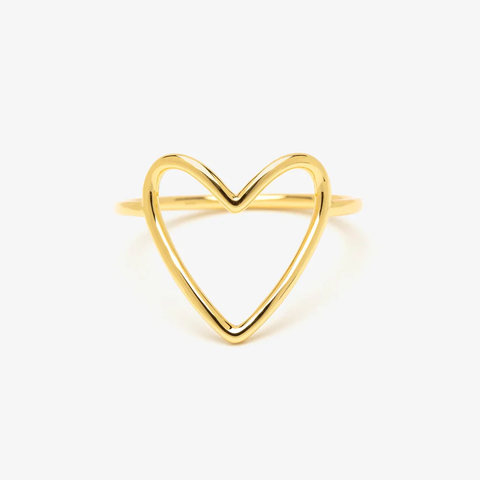 Pura Vida Big Heart Statement Ring ~ Gold