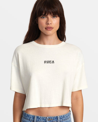 RVCA Womens Boyfriend Crop Tee 2 T-shirt