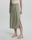 Tentree Women's Yaletown Skirt - Light Moss Bloom Floral