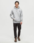 Tentree Mens Etched Mountain Hoodie - Harbour Grey Heather/ Meteorite Black