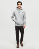 Tentree Mens Etched Mountain Hoodie - Harbour Grey Heather/ Meteorite Black