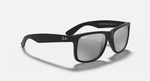 Ray-Ban Justin Sunglasses - Rubber Black W/ Grey Mirror Silver