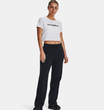 Under Armour Women's UA Rival Fleece Straight Leg Pant - Black / White - 001