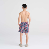 Saxx Mens Oh Buoy Stretch Volley 7" Swim Short - Deep Jungle - Maritime