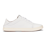 OluKai Womens Pehuea Lī ‘Ili Everyday Leather Shoes - White