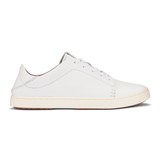 OluKai Womens Pehuea Lī ‘Ili Everyday Leather Shoes - White