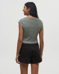 Tentree Women's Piper Regular Fit Scoop Neck T-Shirt - Agave Green