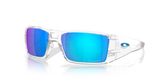 Oakley Heliostat Sunglasses - Clear W/ Prizm Sapphire Polarized