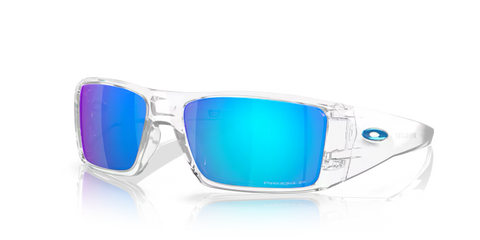 Oakley Heliostat Sunglasses - Clear W/ Prizm Sapphire Polarized